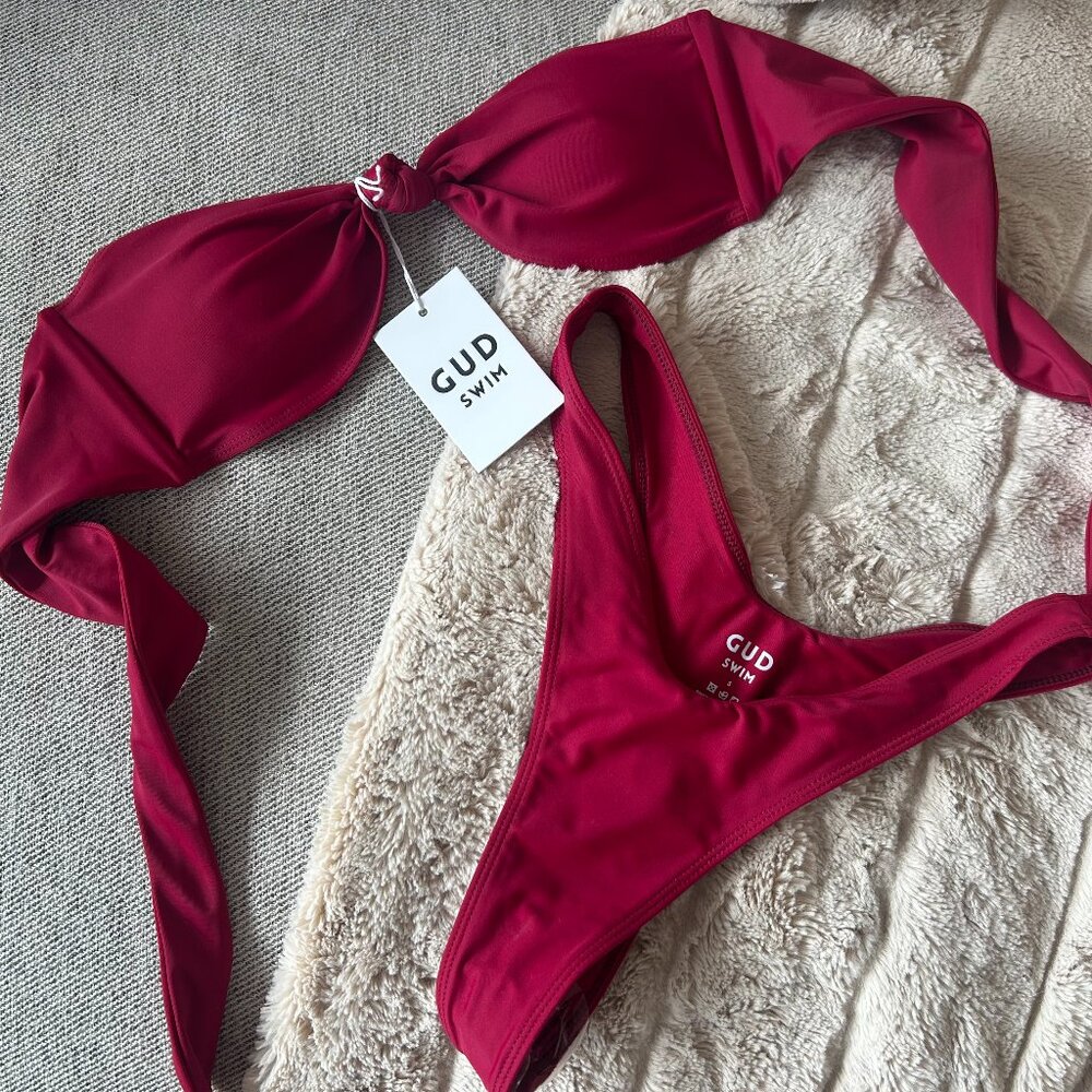 GUD Swim Molly Bandeau Bikini Top and Bea Brazilian Bikini Bottoms